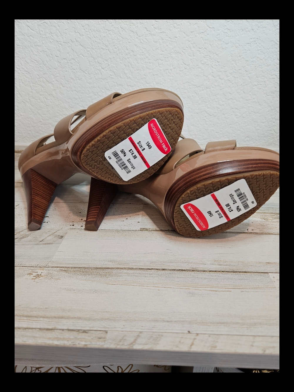 Michael Kors Platform Dress Sandals  Tan/brown Size 8- NEW - Picture 7 of 7